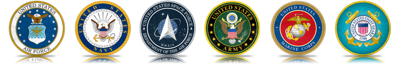 Emblems of the United States military branches